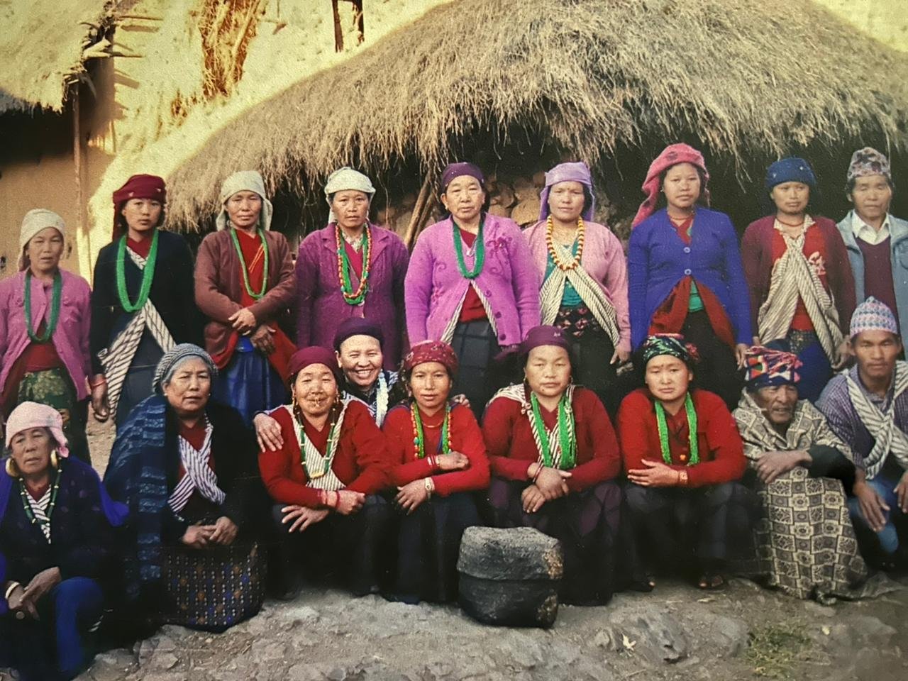 Cultural scene in front of a rural home in Korchabanag village.